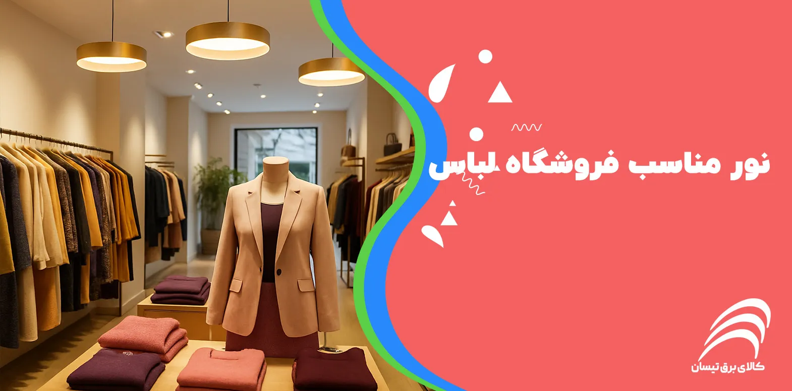 نور مناسب فروشگاه لباس